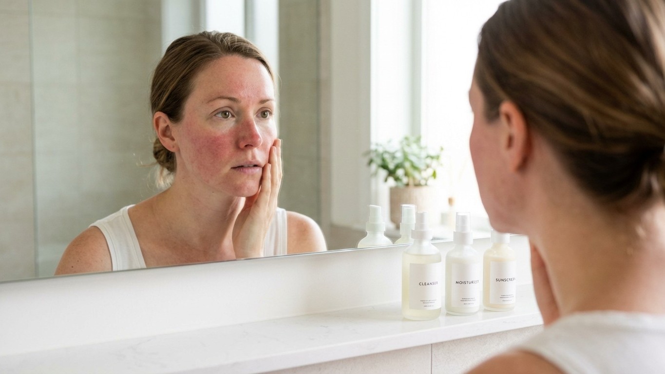 Rosacée : routine naturelle douce et erreurs fréquentes qui aggravent