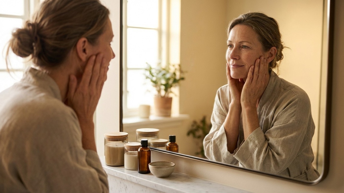 Routine naturelle pour peau mature : confort, éclat et prévention (sans sur-traiter)
