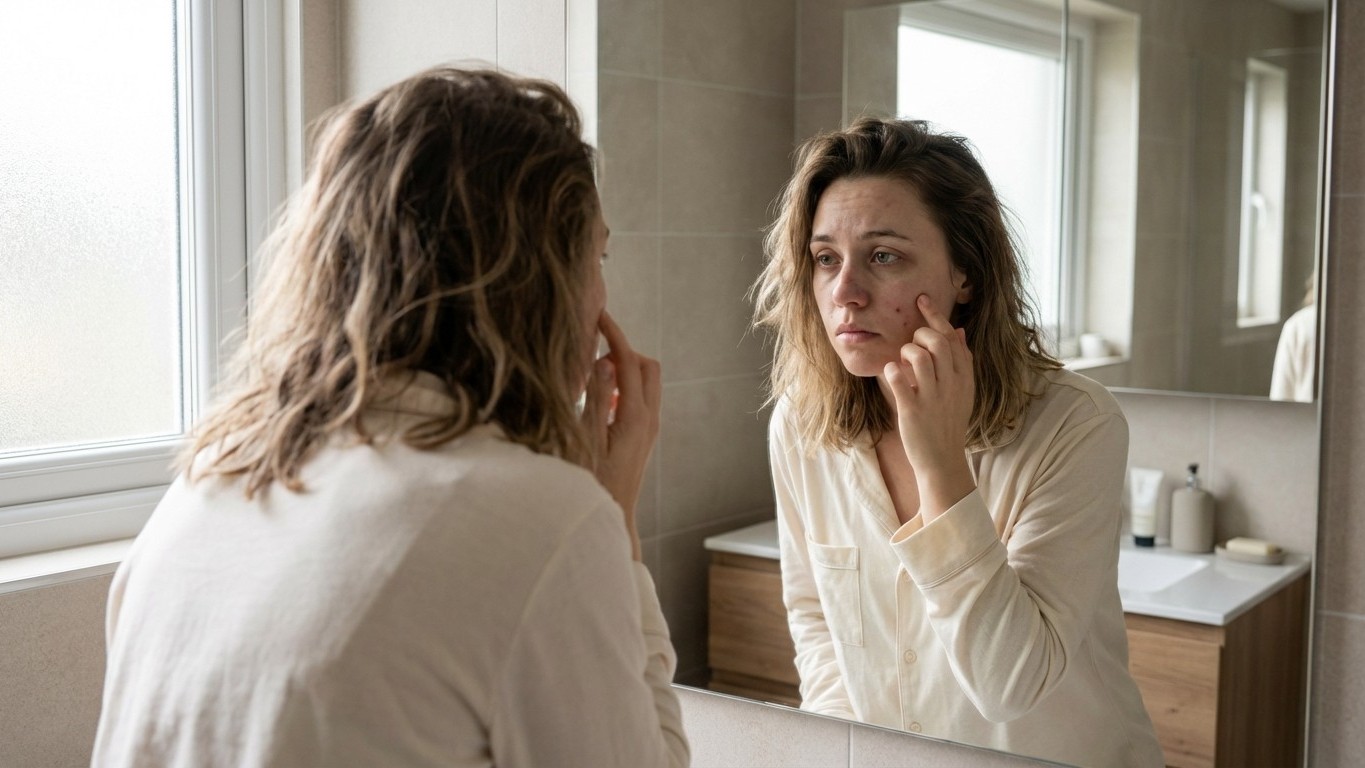 Routine naturelle en période de stress : boutons, teint terne et peau réactive