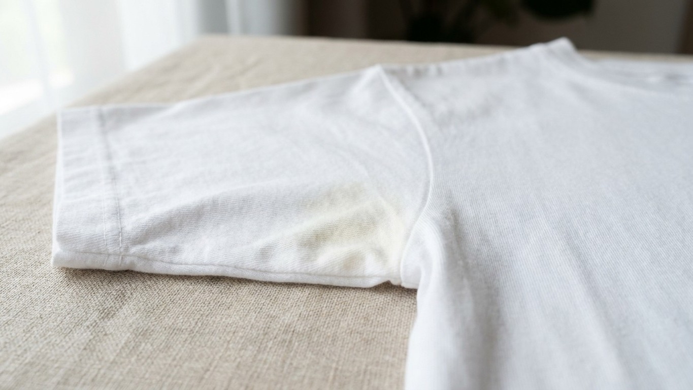 Ich habe meine weißen Shirts jahrelang immer heißer gewaschen, um die gelben Achselflecken loszuwerden: eine Textilreinige...