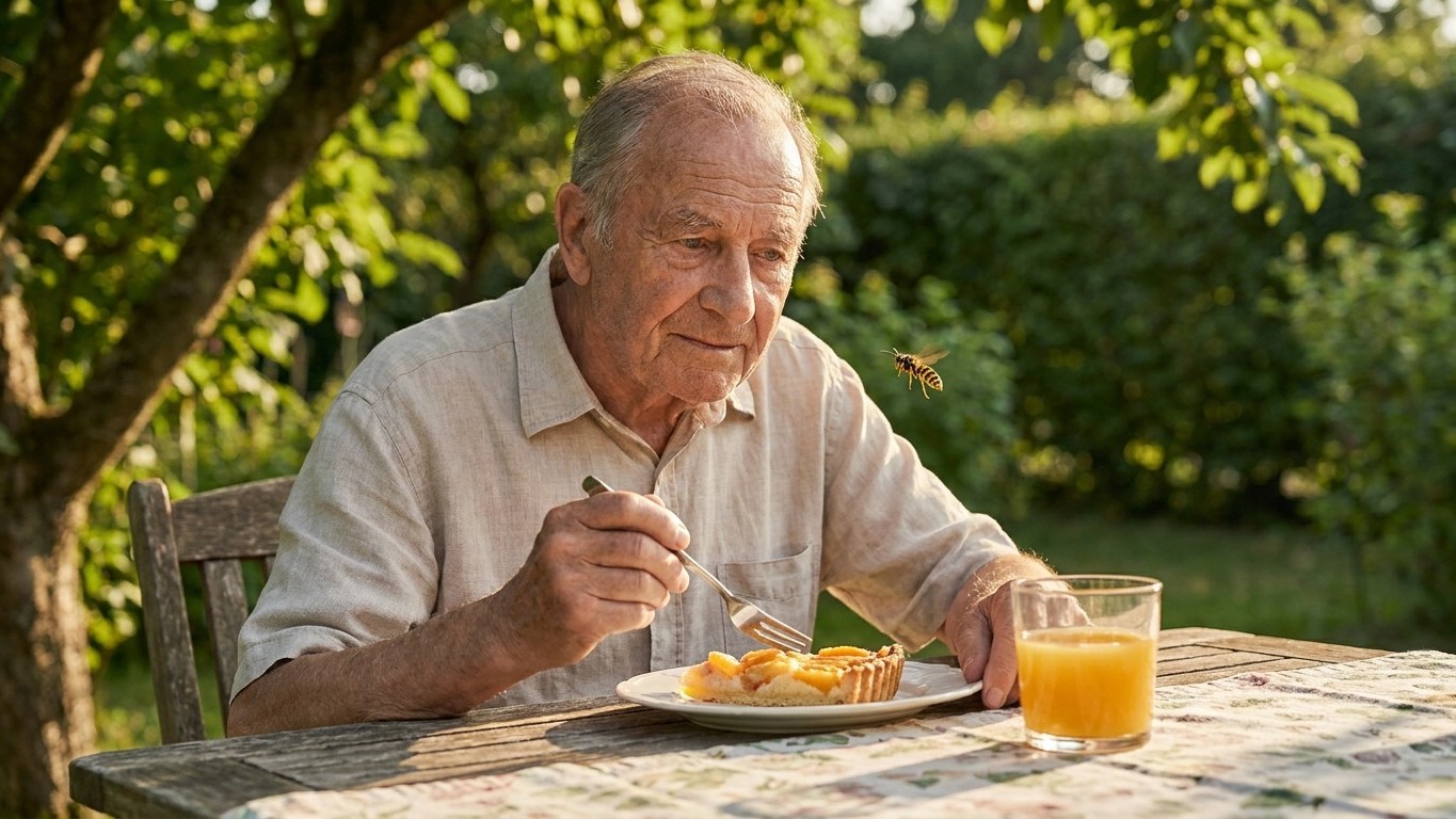 Mein Großvater blieb bei Wespen am Tisch immer völlig regungslos sitzen: ich habe jahrelang darüber gelacht, bevor ich ver...