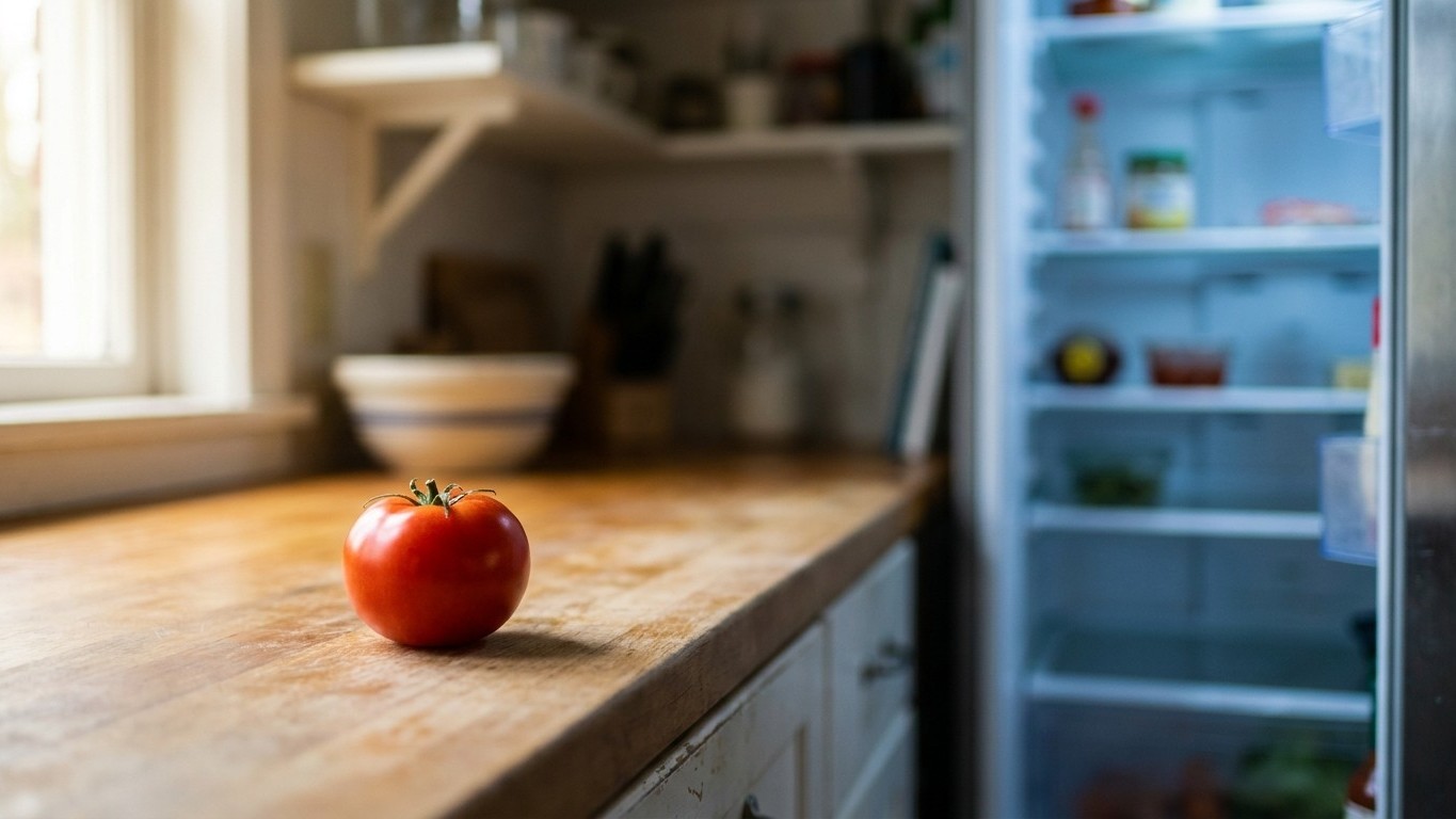 Ich habe meine Tomaten den ganzen Sommer ins Gemüsefach gelegt, nur damit sie länger halten: beim ersten Salat im August h...