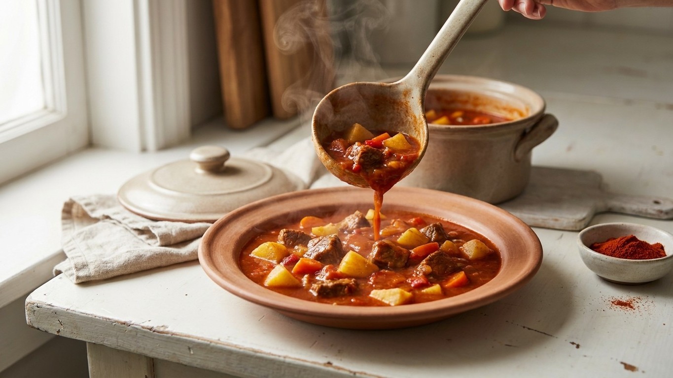 Mein Nachbar füllt seinen Gulasch immer in mehrere flache Formen um, und das ist nicht wegen des Platzes im Kühlschrank
