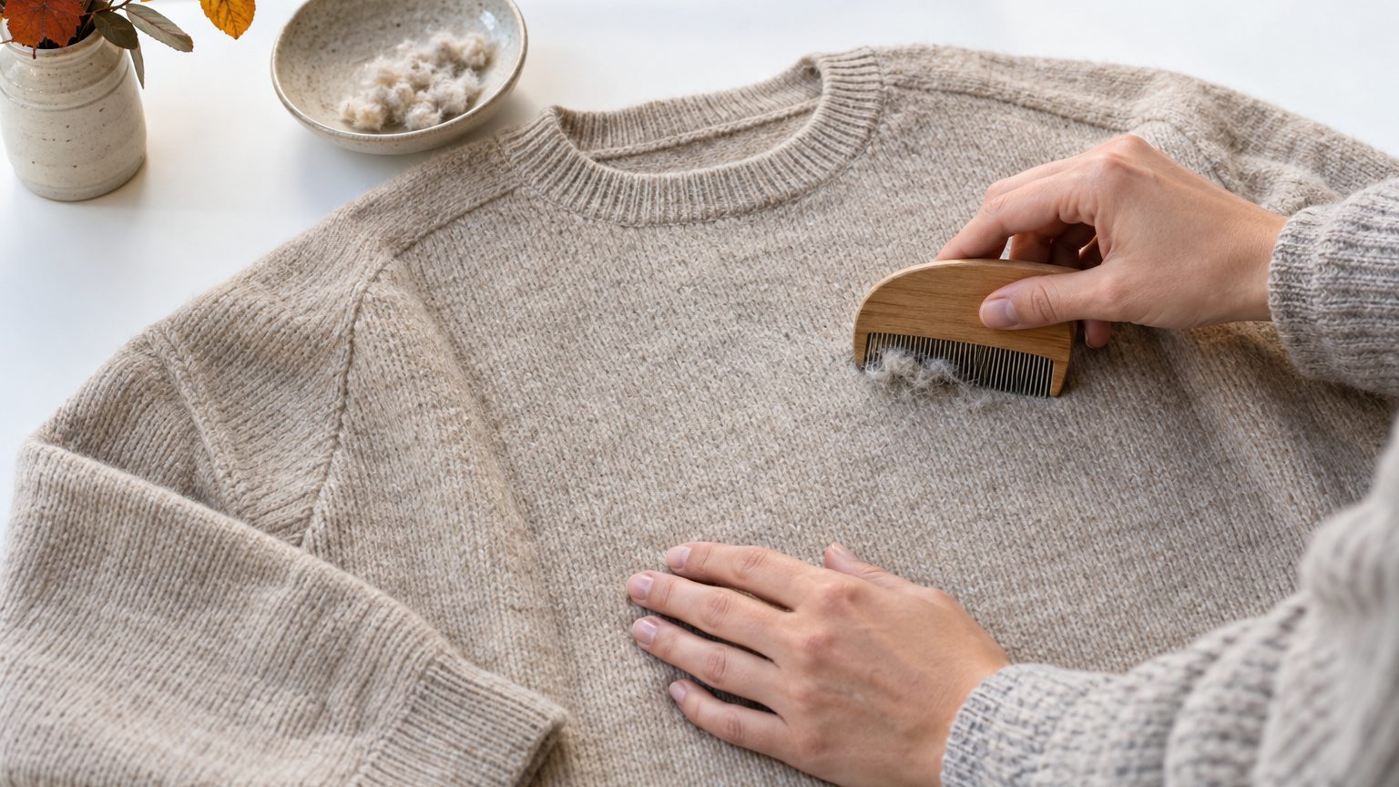 Knötchen am Pullover entfernen ohne Fusselrasierer: vier Methoden im Vergleich und für welche Wolle sie taugen